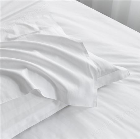 厂家直供酒店布草宾馆床上用品 民宿套件全棉缎条四件套