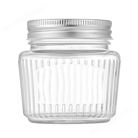 竖条纹密封罐 加厚玻璃储物罐 高硼硅密封盒 天实供应 款式全