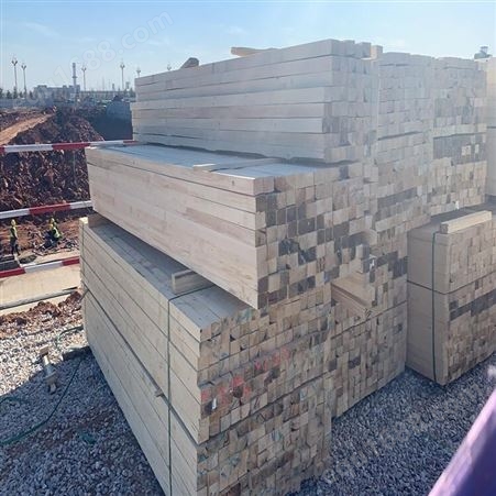 亿展木业 8m 观光景区用 结构简单 标准空调木托 铁杉建筑枕木