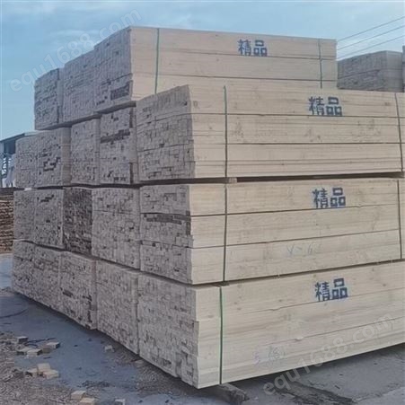 亿展木业包装托盘料 白松材质打包木条 定尺加工支模使用
