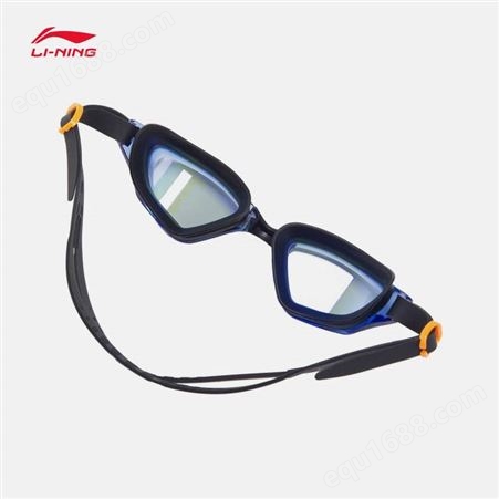 LI-NING LXJS502 电镀 大框 泳镜高清防雾防水眼镜男士女士游泳
